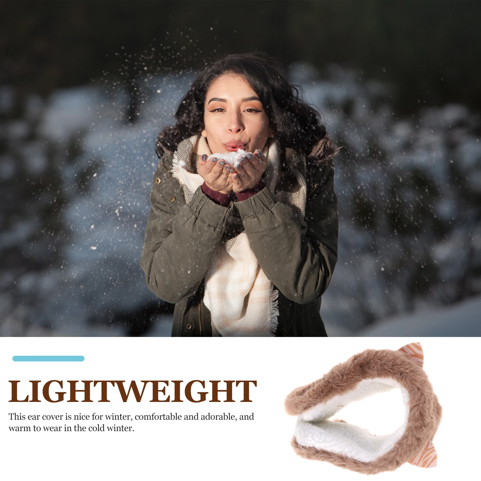 

Cat Ear Earmuffs Cold Weather Covers Pattern for Women Outdoor Foldable
