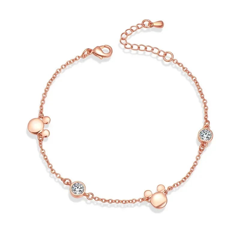 Fashion Disney Anime Figure Mickey Mouse Bracelets for Girls Jewelry Cartoon Mickey Minnie Bracelet Kids Birthday Gift view 3
