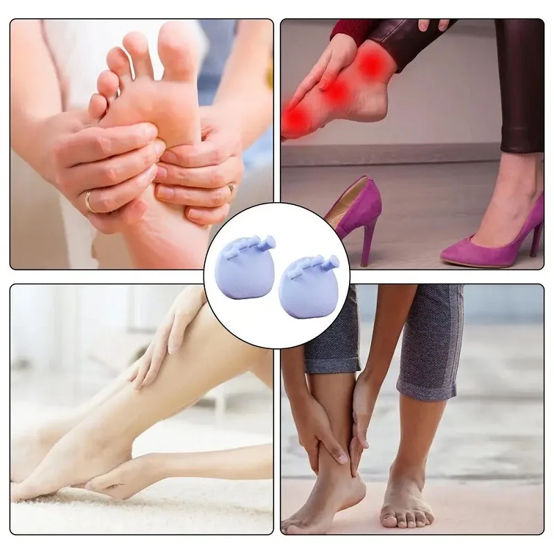 2pcs Silicone Leg Toe Arch Trainer Soft Comfortable Compact Portable Universal Durable Bunion Corrector For Boys and Girls