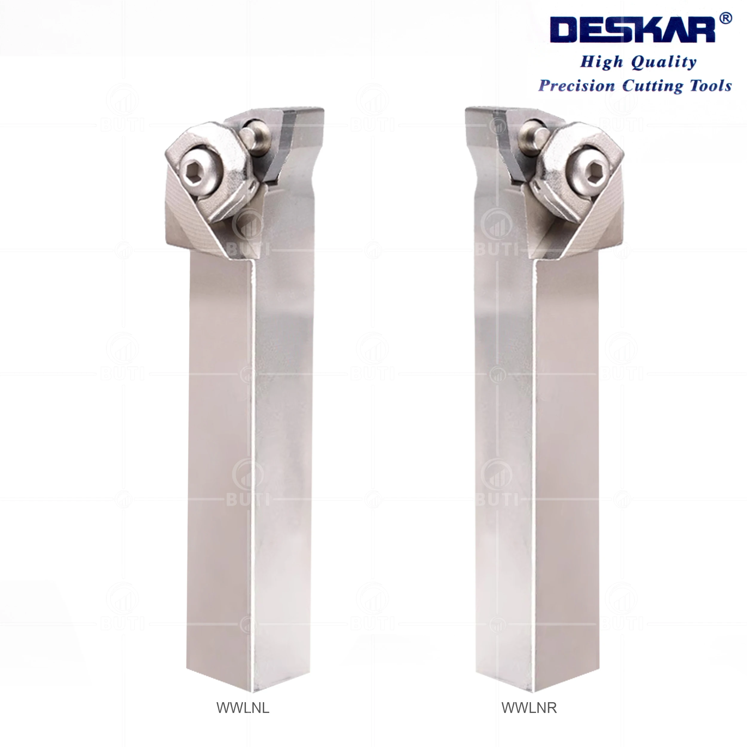 Imagem -02 - Deskar-cnc Cortador de Torno de Metal Suporte Branco Barra de Ferramentas de Torneamento Externo Wnmg Carbide Inserções Wwlnr2023 Wwlnr2525 100 Original