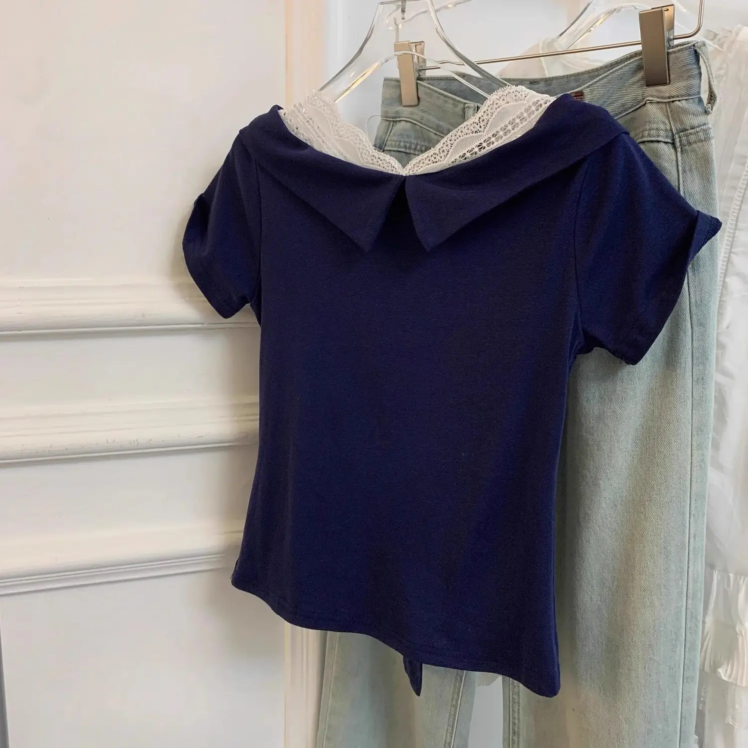 Top Feminino Slimming de Verão com Laço em Nó Coreano, Novo Lançamento, Simples e Macio, Ajuste na Cintura