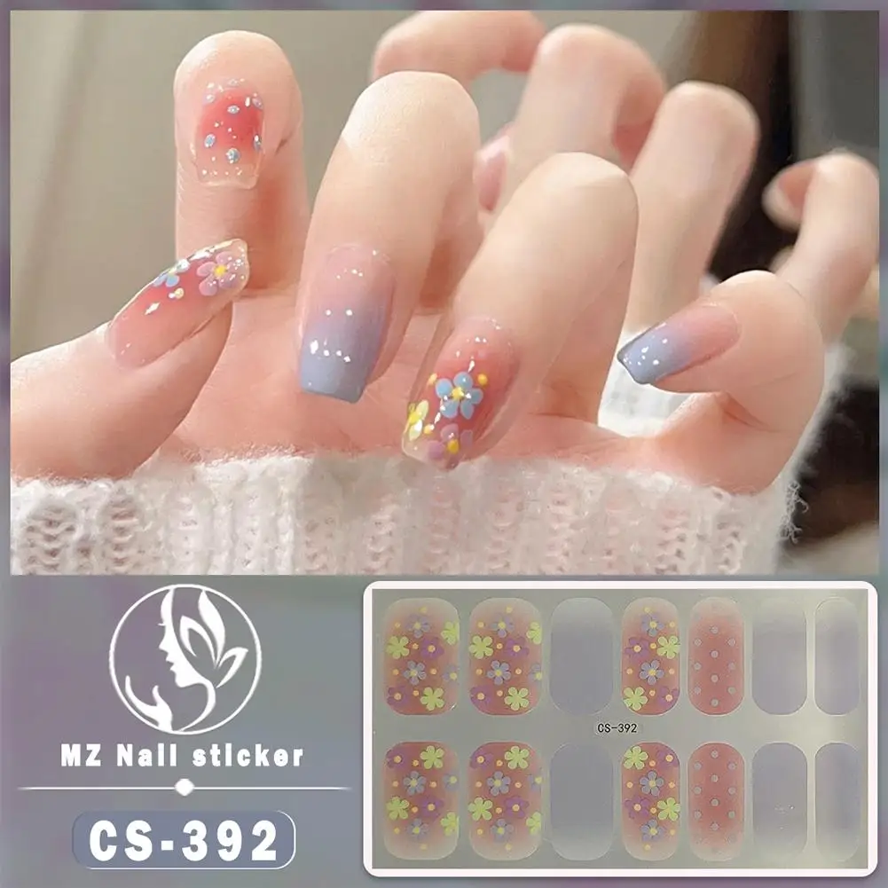 Butterfly Style Baking Free Gel 5D Nagelaufkleber Voll wasserdicht Exklusiver Aufkleber Nagelnagel N6R1