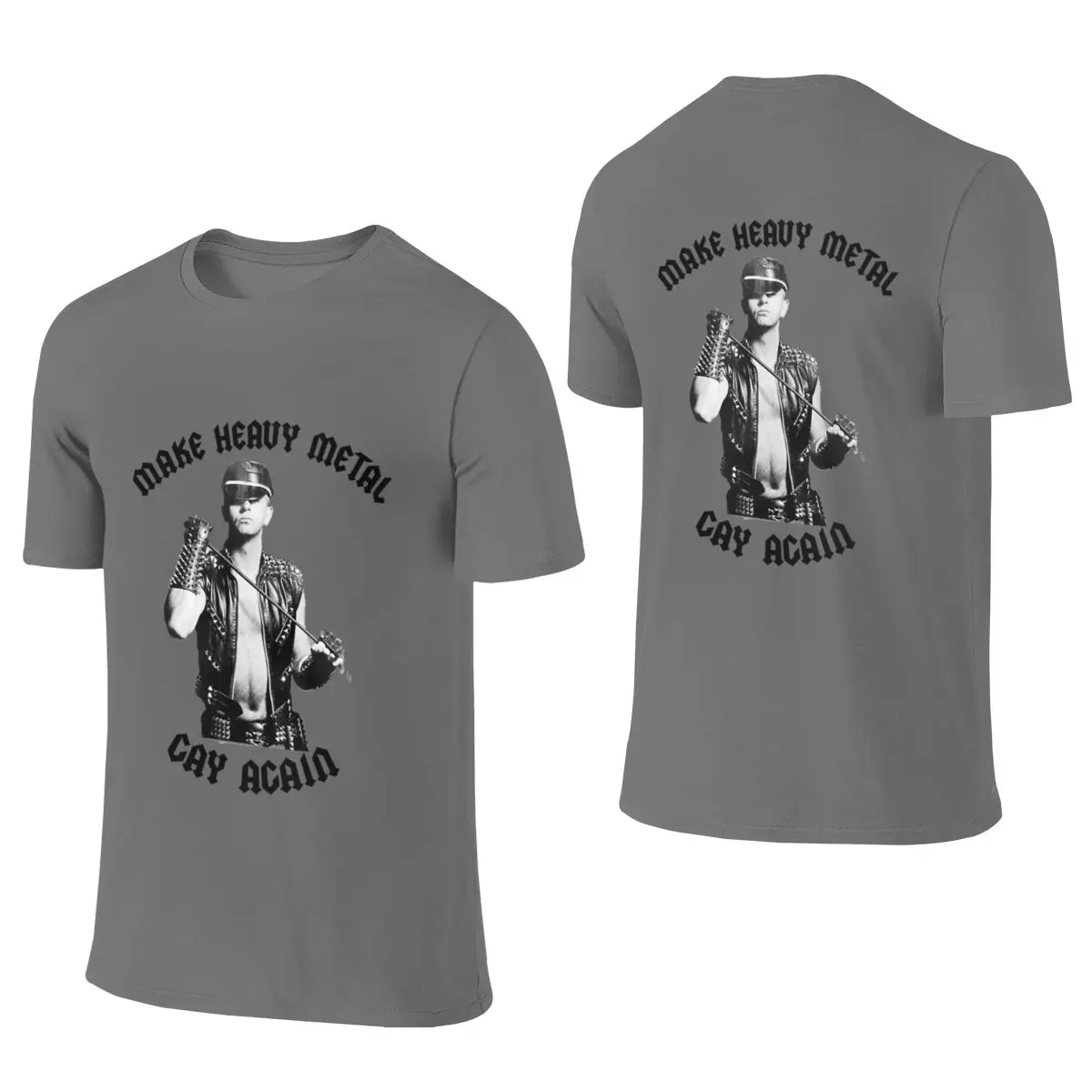 Make Heavy Metal Gay Again Versatile Reversible T-shirtNiche Design Light Color Schemes Short Sleeve