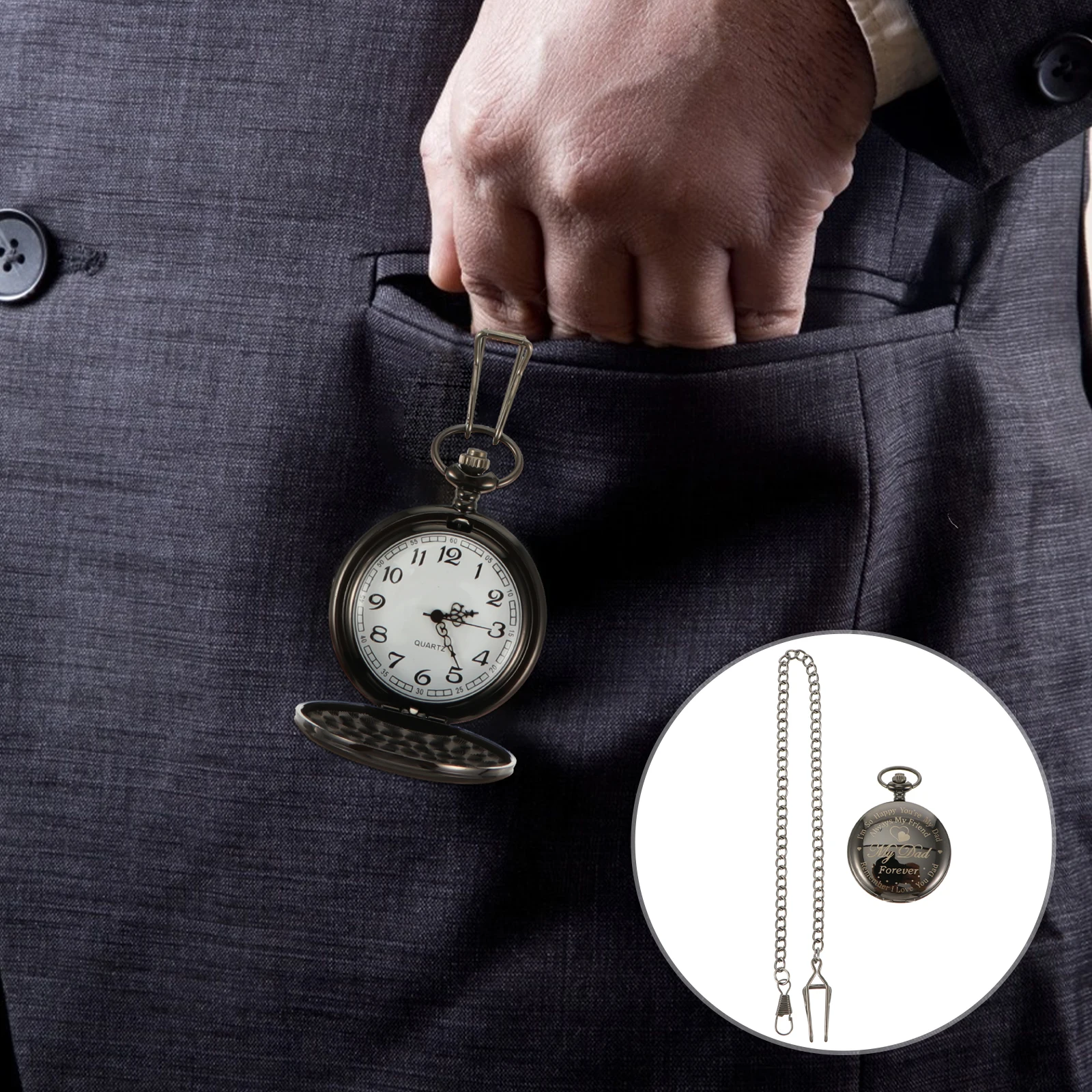 

Retro Pocket Watch Small Size Necklace Accessories Quartz Movement Practical Clothing Gift Alloy Vintage Hanging Timepiece