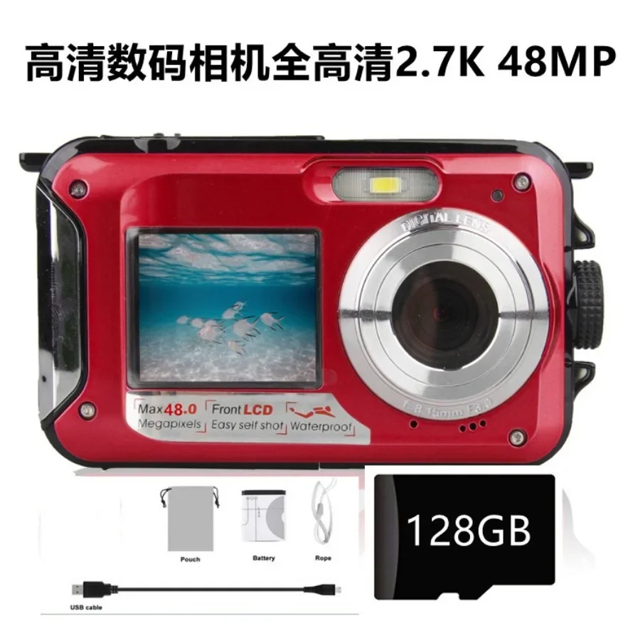 Waterproof, digital camera, full high definition 2.7K 48MP16X digital zoom, flashlight, camera HD368