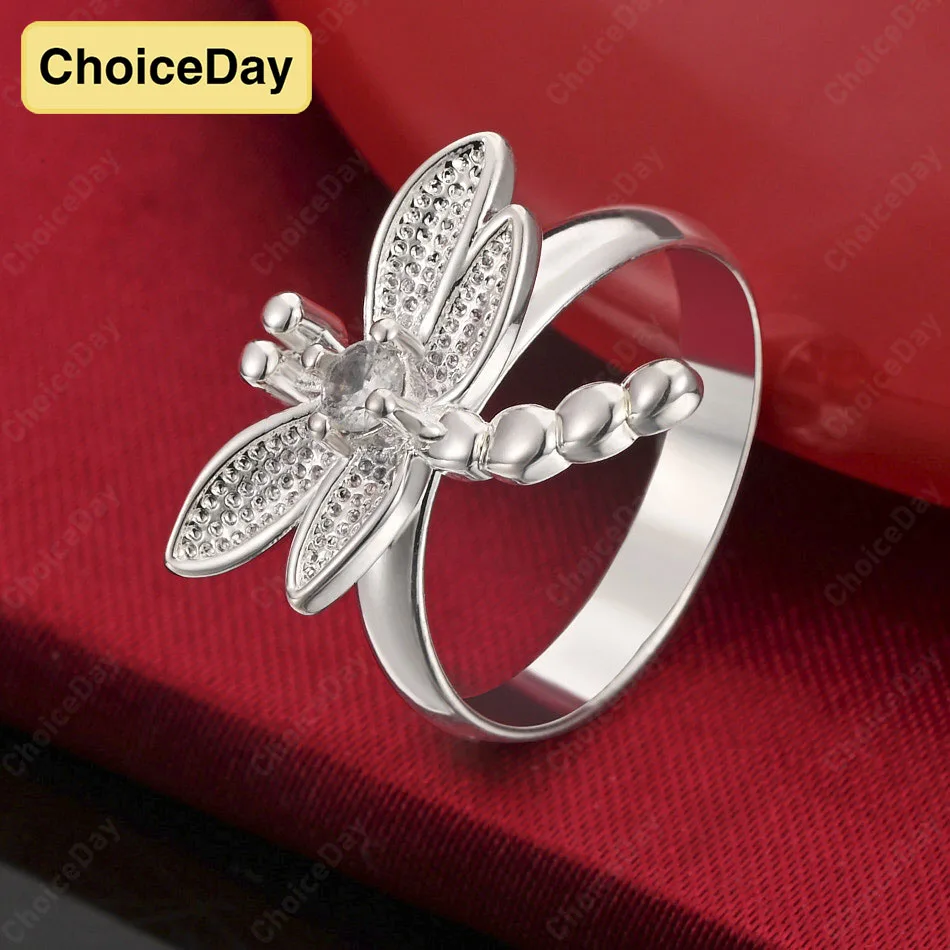 

ChoiceDay 925 Sterling Silver 5-10 Exquisite Dragonfly Ring Women's Wedding Jewelry Party Accessories Gift