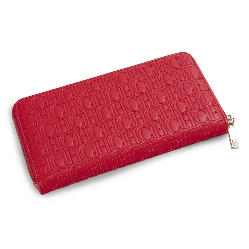 CH Niche Brand Women's Solid Color Long Wallet Fashionable and Simple Design Luxury Temperament Retro Classic Wallet image 4