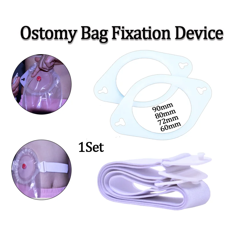 1Set Stoma Bag Reinforcement Belt&Ring Buckle Style Adjustable Elastic Ostomy Bag Abdominal Fixation Belt Reinforced Ring