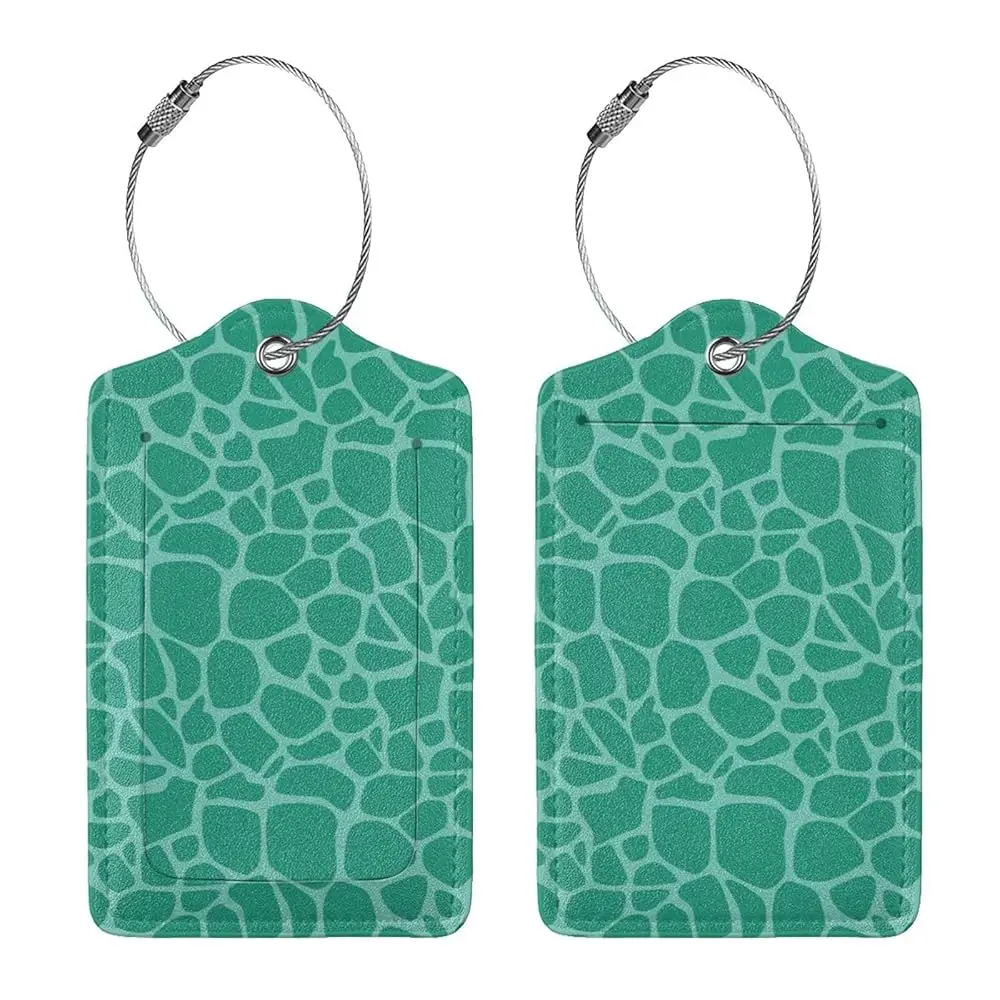 

Free Shipping2 Pcs Cute Turtle Texture Pattern Luggage Tag for Suitcase, Steel Loop with Privacy Cover ID Label, Birthday Gift f