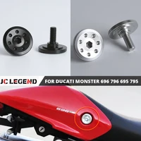 Tornillos de asiento trasero de motocicleta para Ducati Monster 696 695 796 795 1100, perno fijo de joroba, cubierta de carenado de aluminio, tornillos de agujero, decoración