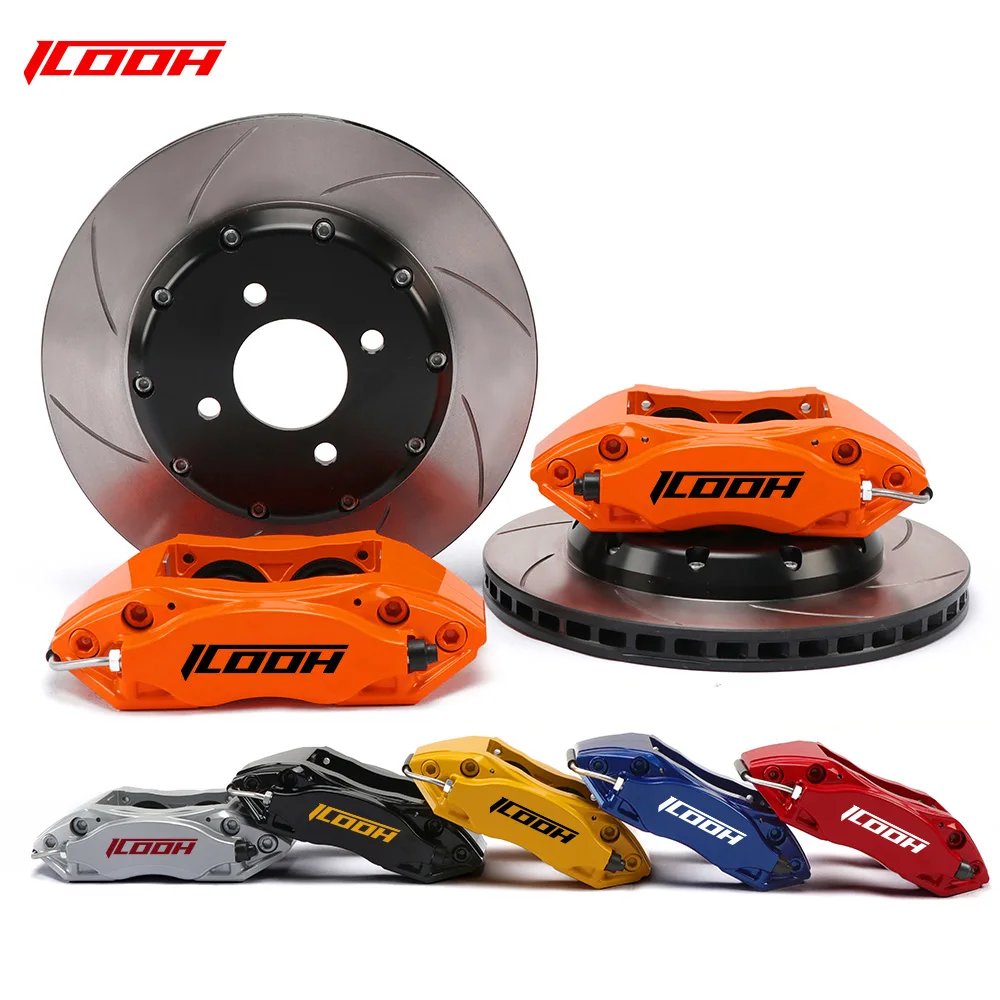 ICOOH 4 Piston Brake Caliper Cover Disc Kits 17 inch Rear Wheel  for Toyota pardo GX460 4Runner FJ Land Cruiser