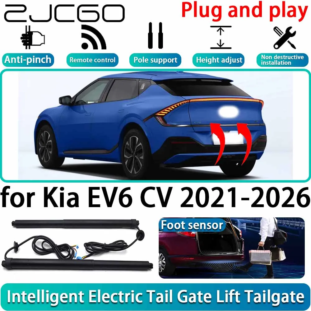 

ZJCGO for Kia EV6 CV 2021-2026 Electric Powered Tailgate Power Liftgate Automatic Tailgate System With Foot Sensor Plug and Play