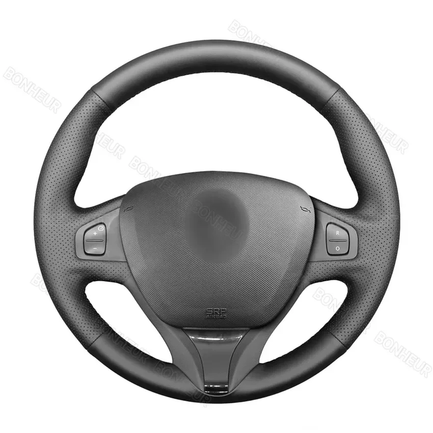 Hand Sew Black Leather Car Steering Wheel Cover for Renault Clio 4 IV 2012-2016 Captur 2013 2014 2015 2016