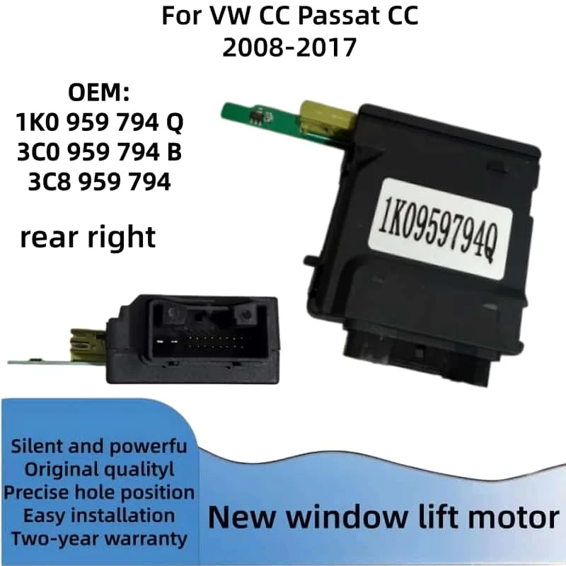 Image of Für VW Passat CC B5 B6 Fensterhebermodule hinten links und hinten rechts 1K0959794L 1K0959795L 1K0959794Q 1K0959795Q 1k09597904AB