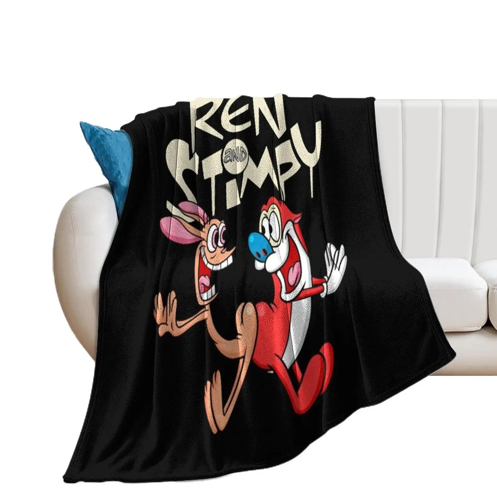 Ren and Stimpy Throw Blanket cosplay anime Weighted Decoratives Blankets