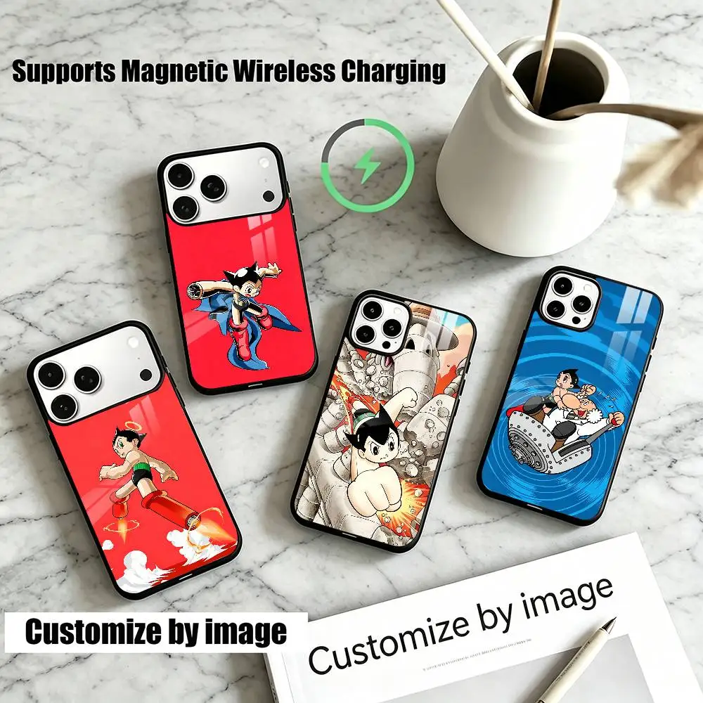 Anime Astro Boy Cute A-Atoms  Phone Case For iPhone18,17,16,15,14,13Plus,Pro Supports Magnetic Wireless Charging