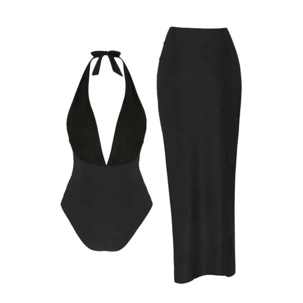 

Комплект из 2 предметов: женский монокини с глубоким V-образным вырезом и юбкой, украшенной морской звездой, быстросохнущий, для плавания у бассейна