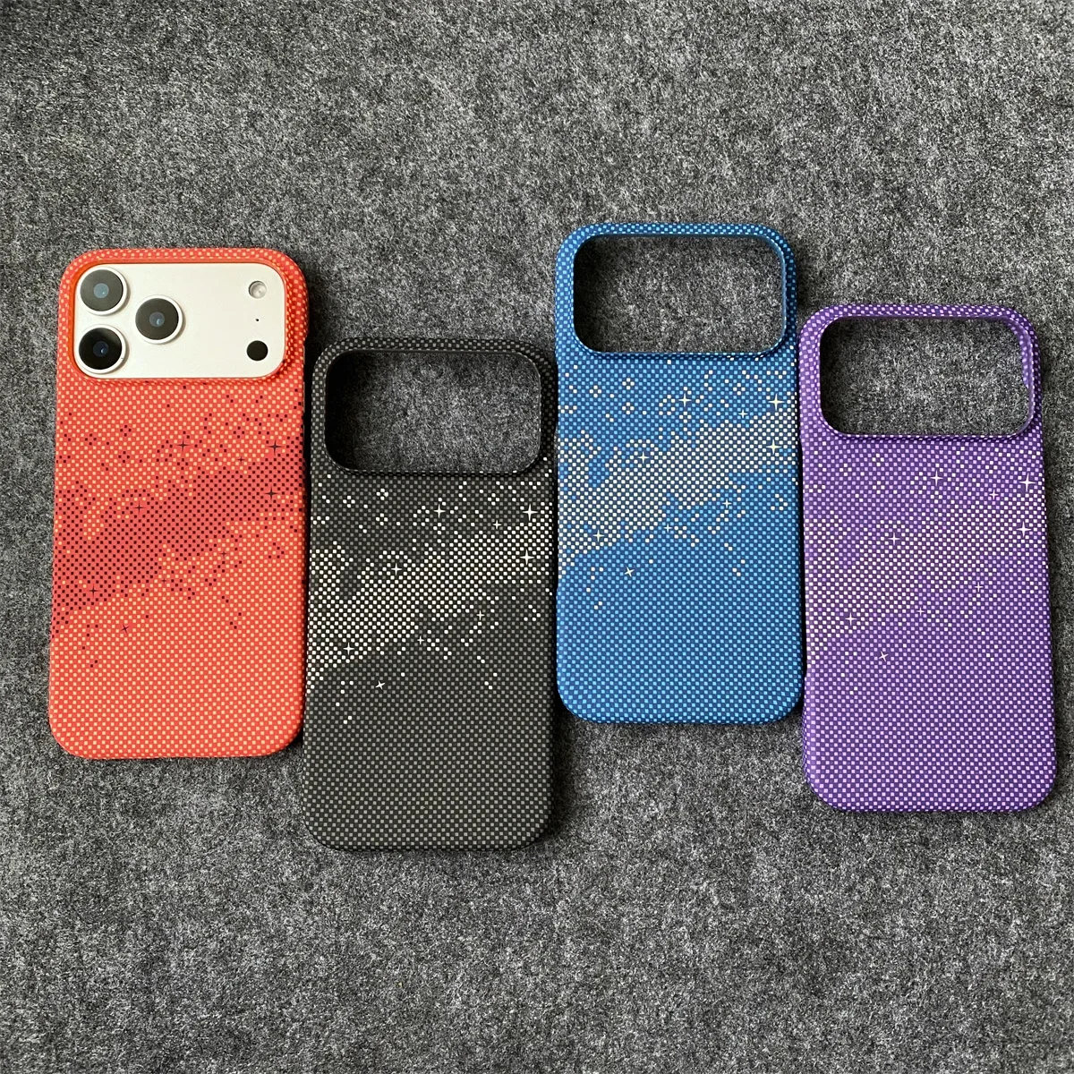 Luxury Kevlar Carbon Fiber Pattern High Quality Hard PC Phone Case for Apple IPhone 17 Air16 15 14 13 12 11 Pro Max Cover Slim