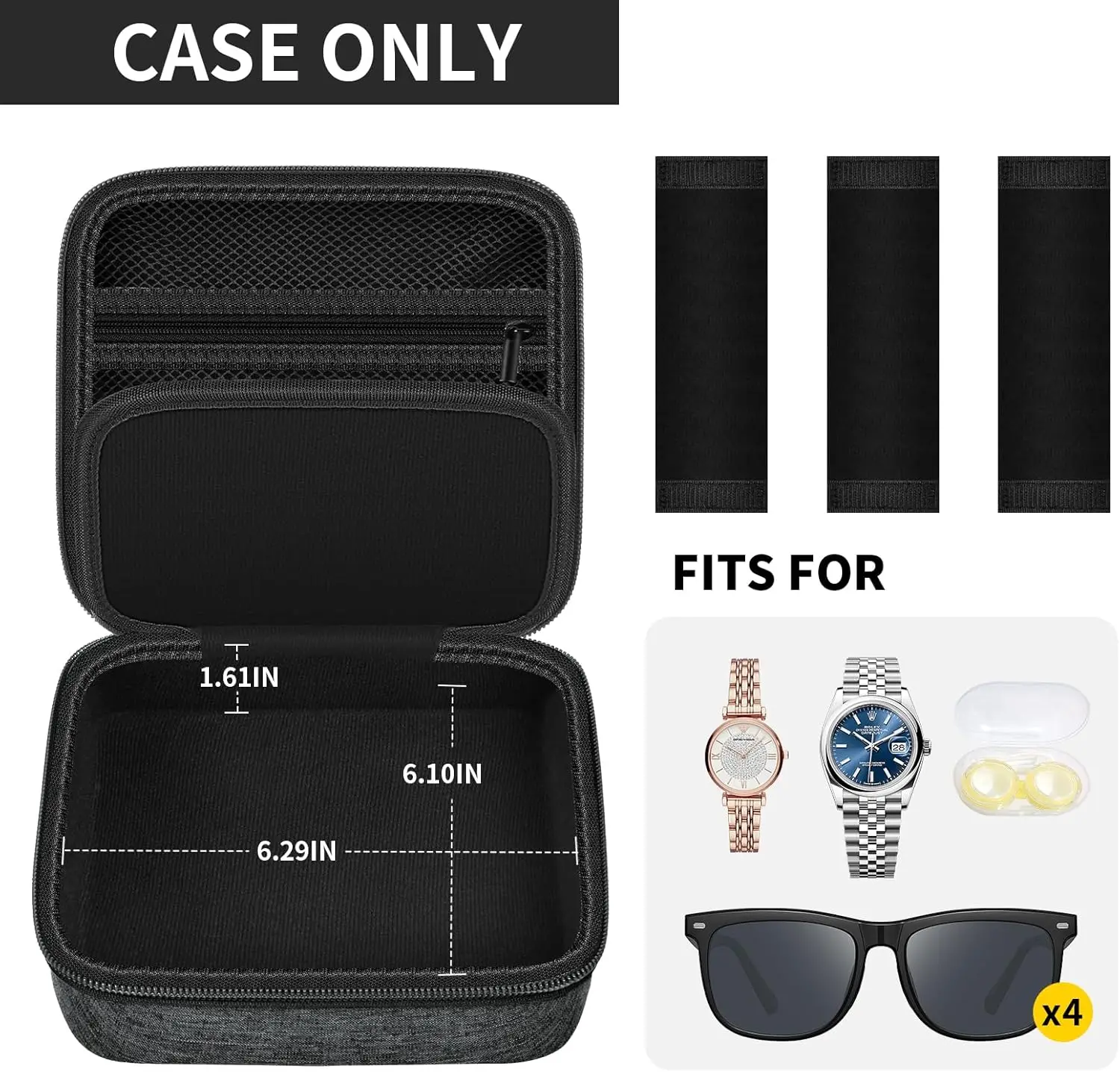 Travel Sunglasses Organizer Cases for Quay Polarized Sunglasses Men Women, Trendy Sunglasse Storage Holder (Bag Only)