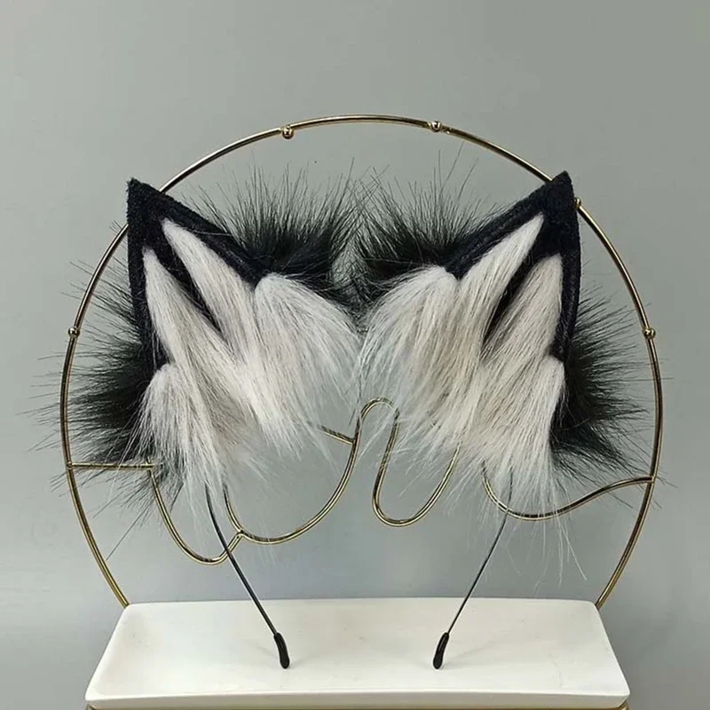 Cute Fur Furry Wolf Tail Adjustable Belt Headband Party Christmas Costume Props Funny Cosplay Xmas Anime Accessories