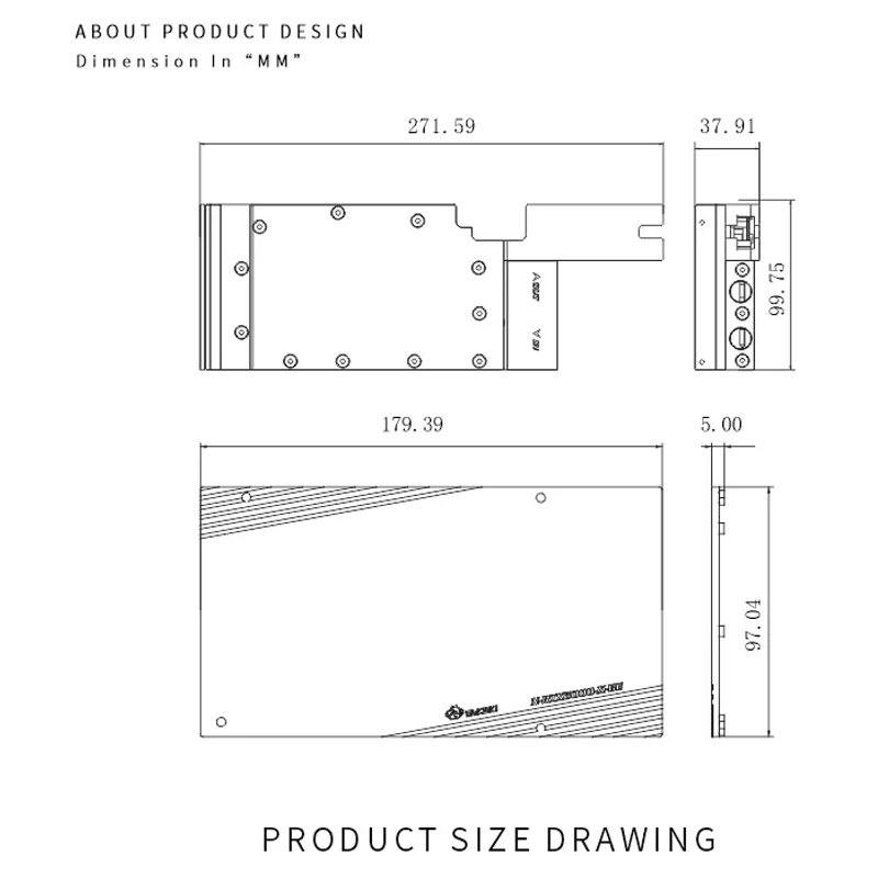 Bykski N-TESLA-L20-X GPU Block Use for NVIDIA TESLA L20 Video Card Water Cooling/Chrome-plated Red Copper Process