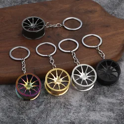 Creative Car Turbo Brake Disc Key Chains Metal Car Modified Components Keyring for Men Bag Pendant Motorcycle Accessories Gift