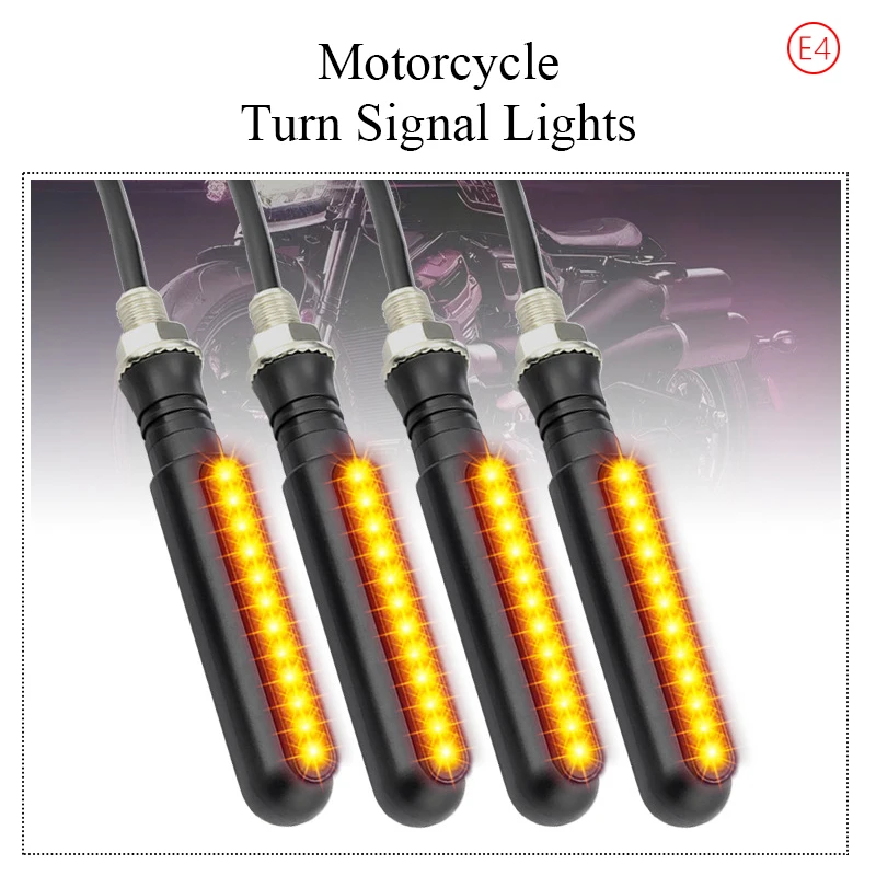 Universal LED Motorcycle Turn Signal Lights Rear Lights Lamp M10 12V Waterproof Amber Flasher Indicator Blinker Moto Accessories image 3