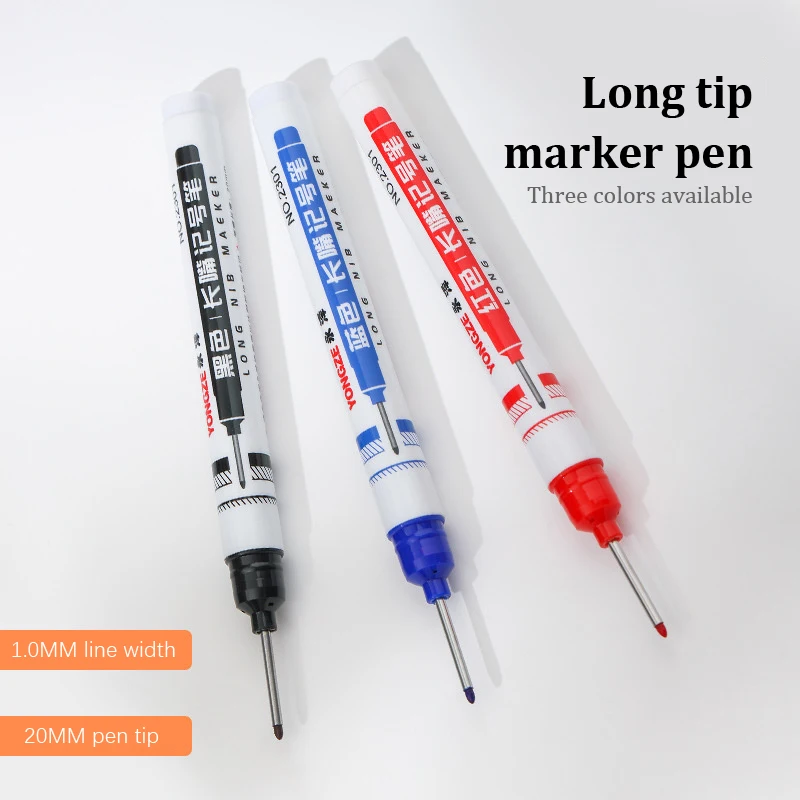 32MM Long Head Marker Pens Large Capacity Deep Waterproof Four Color Markers For Metal Woodworking