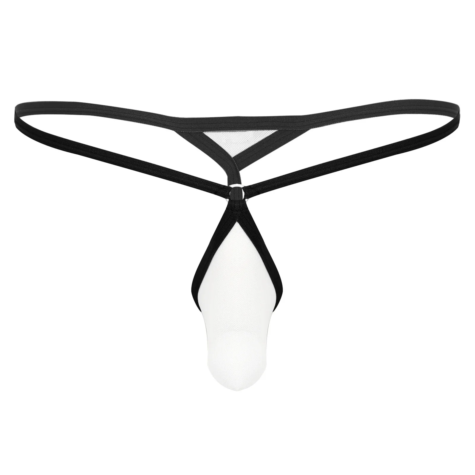 Men's Fine Mesh Thong Ultra-thin Breathable See Through T Back Underpants Gays Sexy G-string