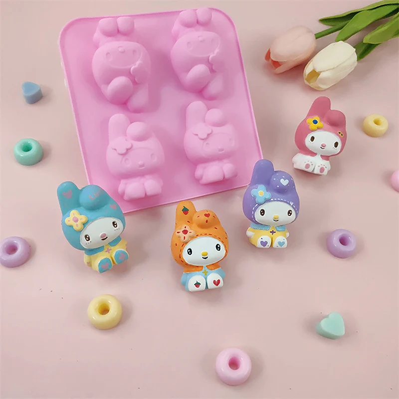 Sanrio Biscuit Mould Cookie Cutter Cartoon 3D Summer Ice Mold Silicone Baking Cookie Stamp Cookie DIY Decorating Tools