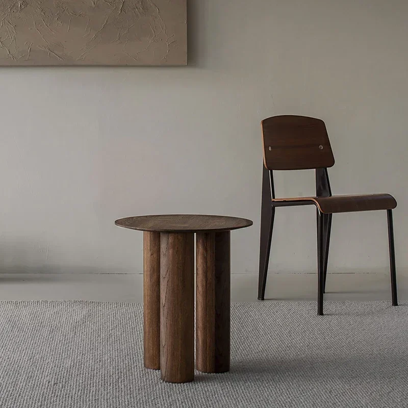 

Минималистичный эстетический журнальный столик, скандинавский роскошный современный приставной столик для спальни, итальянский круглый стоячий столик, мебель для дома