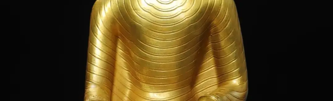 Old Bronze Gilded Cinnabar Northern Wei Buddha Shakyamuni sitting Buddha Amitabha Buddha Worship Hall Town house