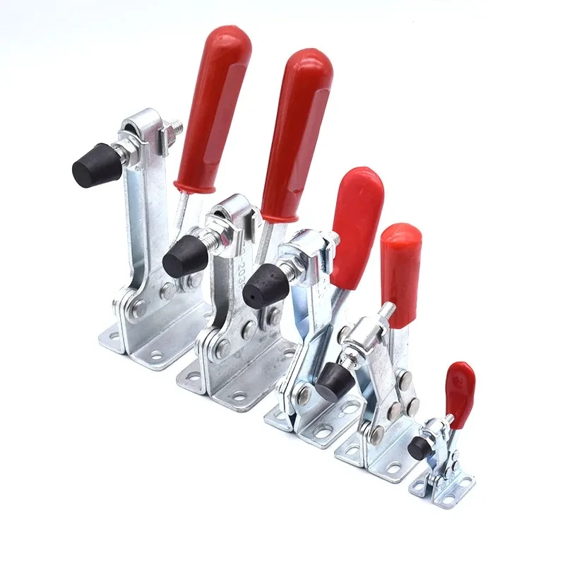 Juego de abrazaderas de palanca de liberación rápida Horizontal de alta resistencia, herramienta de Clip de mano para carpintería, 201A/201B/201C/225D, 2 piezas