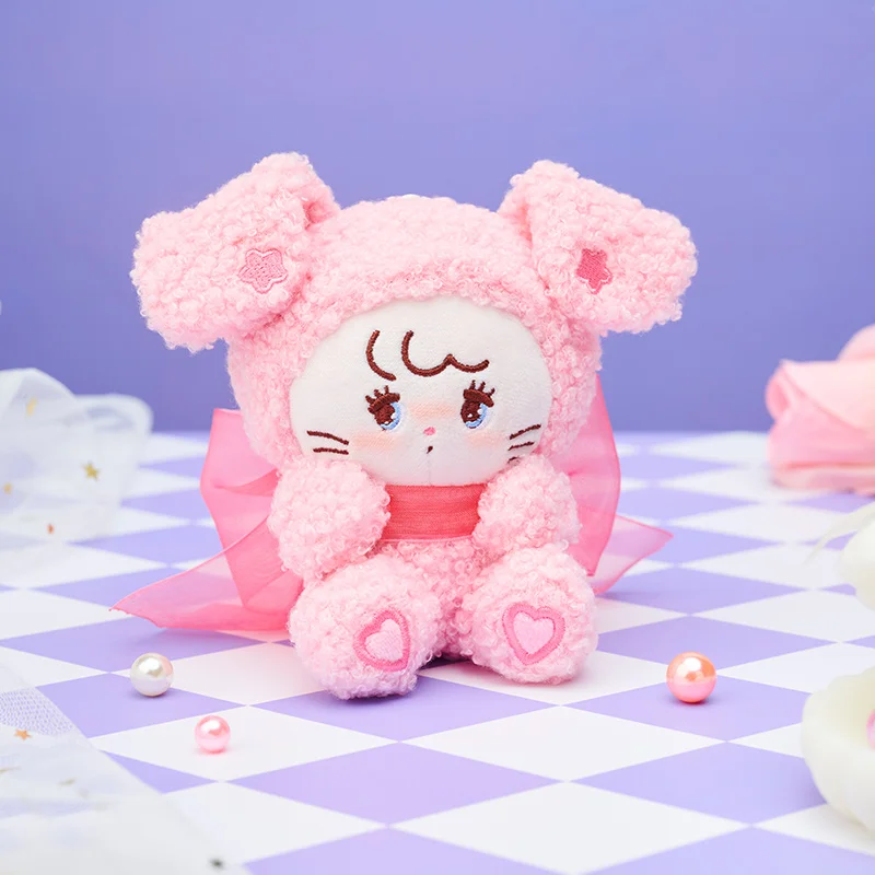 Boîte ennemi Mikko Fluffy Series, figurines d'anime en peluche Kawaii, pendentif de dessin animé, boîte mystère créative, modèle de collection mignon, cadeaux de Noël