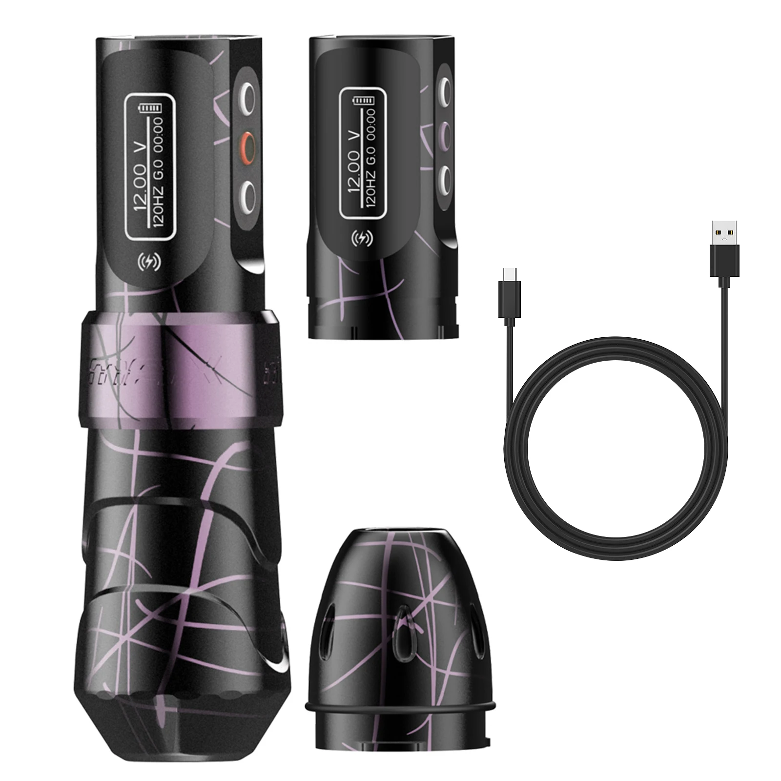 Max Wireless Tattoo Pen 3.5mm Stroke LED Display Rotary Tattoo Machine 2Battery Permanent Makeup Tattoo Pen image 3