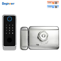 Waterproof outdoor Stainless Steel 304 Smart Rim Lock Cow Head Single Double sides Fingerprint TTlock Tuya Card Password Lock