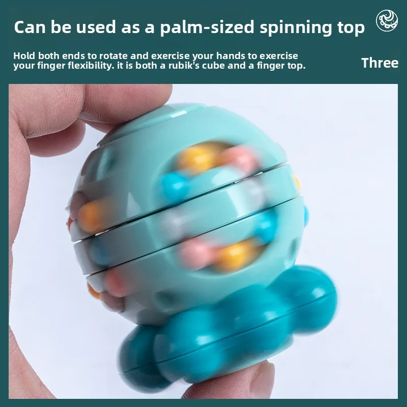 Juguete para aliviar el estrés de pulpo, cubo 3D transformable de frijol mágico, juguete para niños, juego educativo que mejora las habilidades del pensamiento lógico
