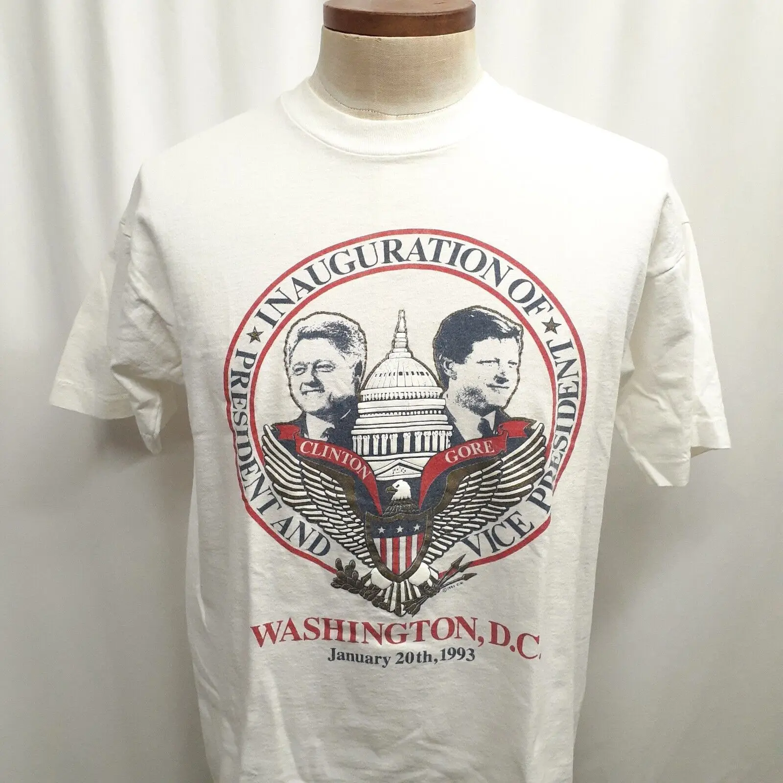 Vintage Al  Bill Clinton Inauguration 1993 T Shirt 90s President Size XL