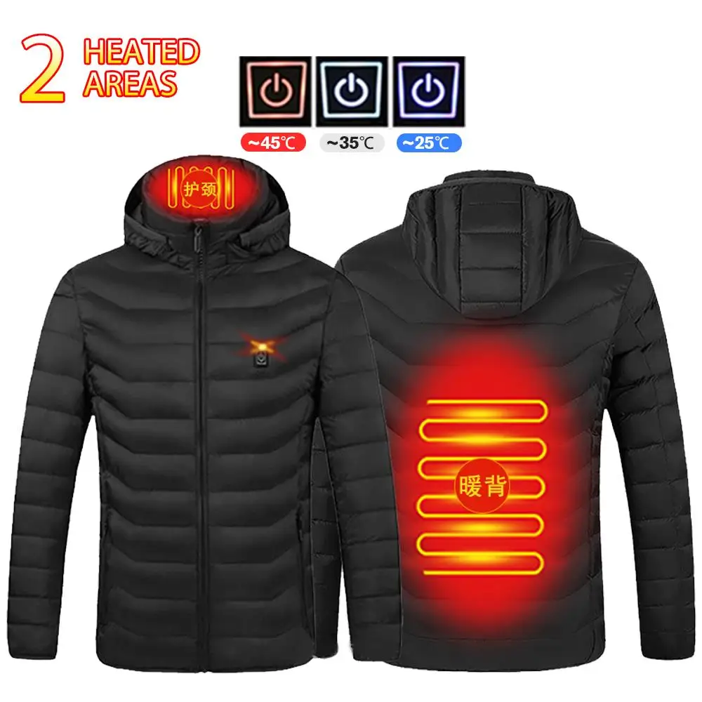 21 Areas Heated Jacket Men Electric Winter Women's Motorcycle Jacket USB Warm Vest Heating Jacket Heated Coat Ski Hiking