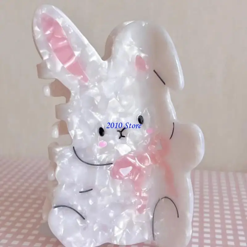 

F3MF Cartoon Hair Claw Clip Acrylic Rabbit Hair Clamp Adult Hair Styling Decoration