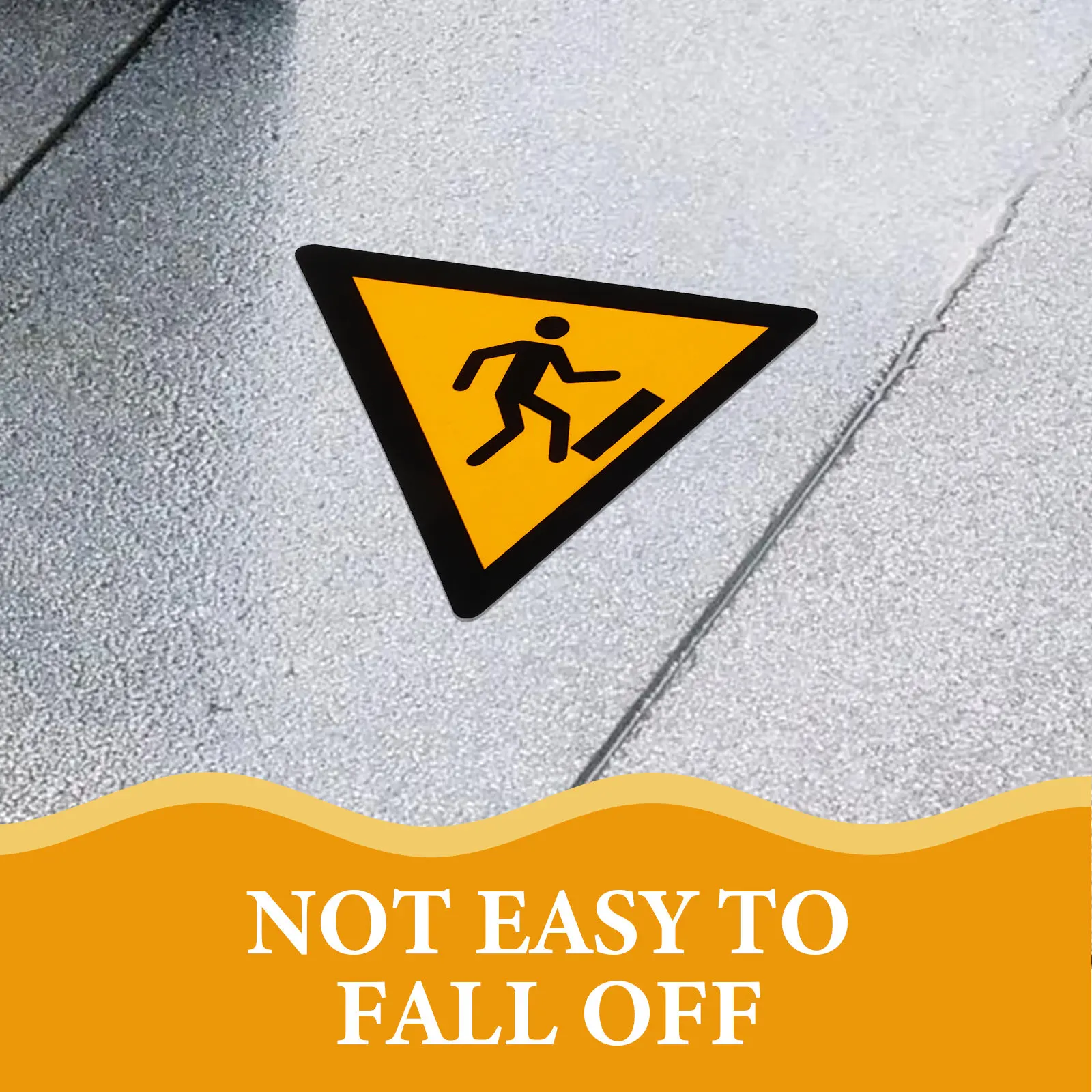 Watch Your Step Decal Floor Warning Sign Caution Tripping Hazard Sticker Heavy Duty Adhesive Material Indoor Outdoor Use Factory