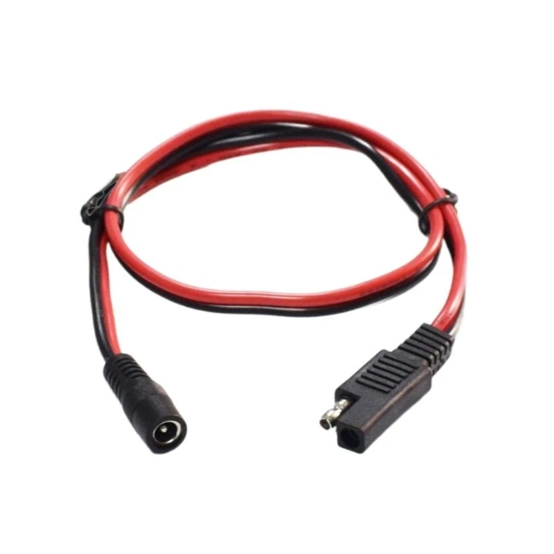 SAE to DC5.5x2.1mm Female Converter Adapters Cable, SAE to DC5521 Connection for Car Motorcycles Power Cord