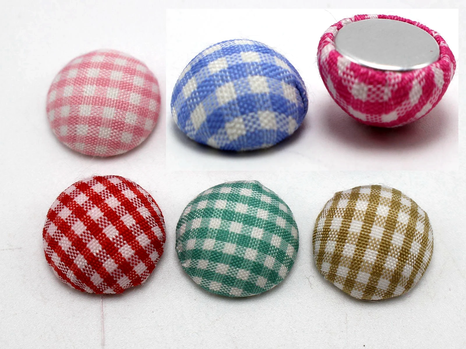 50 Mixed Color Fabric Covered Round Flatback Half Ball Cabachons 11mm 15mm Craft