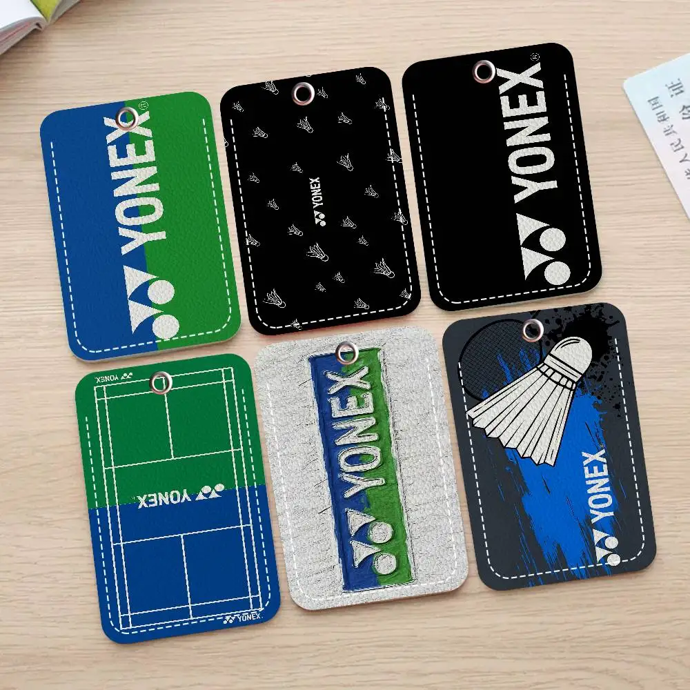 سلسلة مفاتيح عصرية لتنس الريشة Y-Yonex مع حامل بطاقة الوصول، وحافظة واقية لبطاقة الهوية وبطاقة البنك للأمن