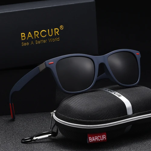 Imagen 2 del producto BARCUR Gafas de sol minimalistas y cómodas de estilo festivo con montura completa y protección UV para reducir el brillo