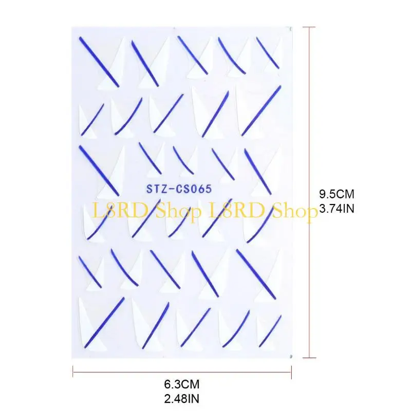L8RD 프렌치 팁 네일 스티커 반짝이 반짝이는 은색 실버 화이트 그린 블랙 프랑스 손톱