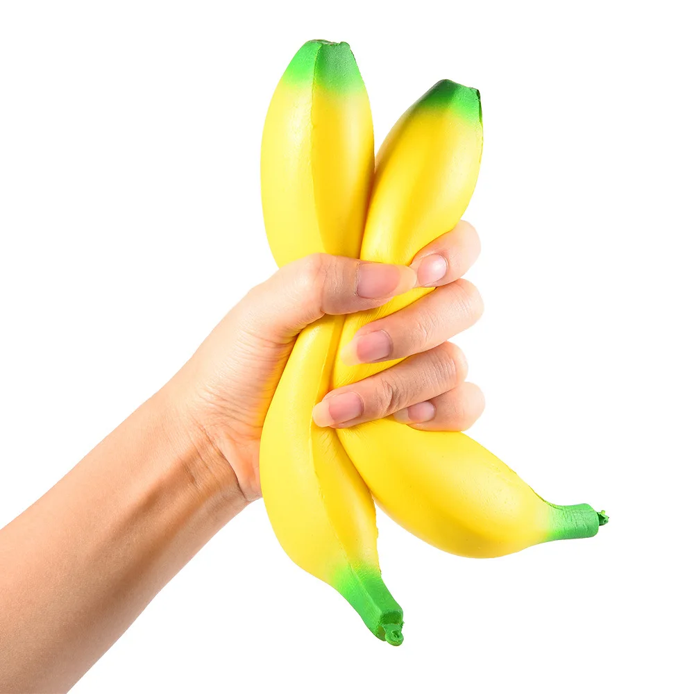 

@1/2PCS Banana Squishy Toys Stress Relief Slow Rebound Fidget Toys Banana Stress Ball Squeeze Toy Party Favors Classroom Prizes