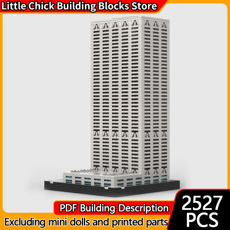 

Модель City Street View MOC, строительные кирпичи, банк-центр США, модульная технология Milwaukee, детские праздничные подарки, сборка игрушек, костюм