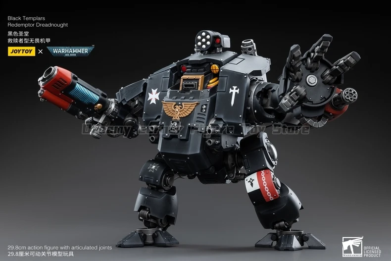 

【In Stock】JOYTOY Warhammer 40K Black Templars Redemptor Dreadnought 1/18 Action Figure Toy