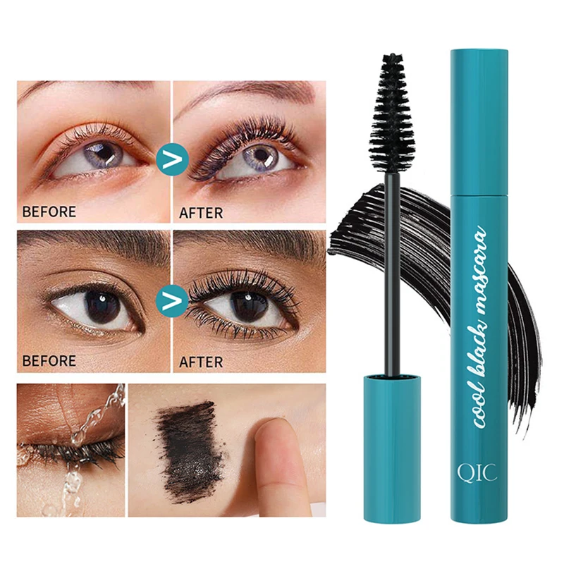 QIC-4D maquiagem rímel impermeável, fácil de usar, olho Lash Curling, caneta líquida preta grossa, novo